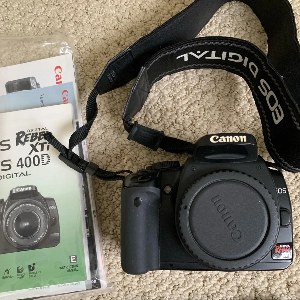 📸 Canon Rebel XTi 400D DSLR camera (body only) - battery, charger, memory card